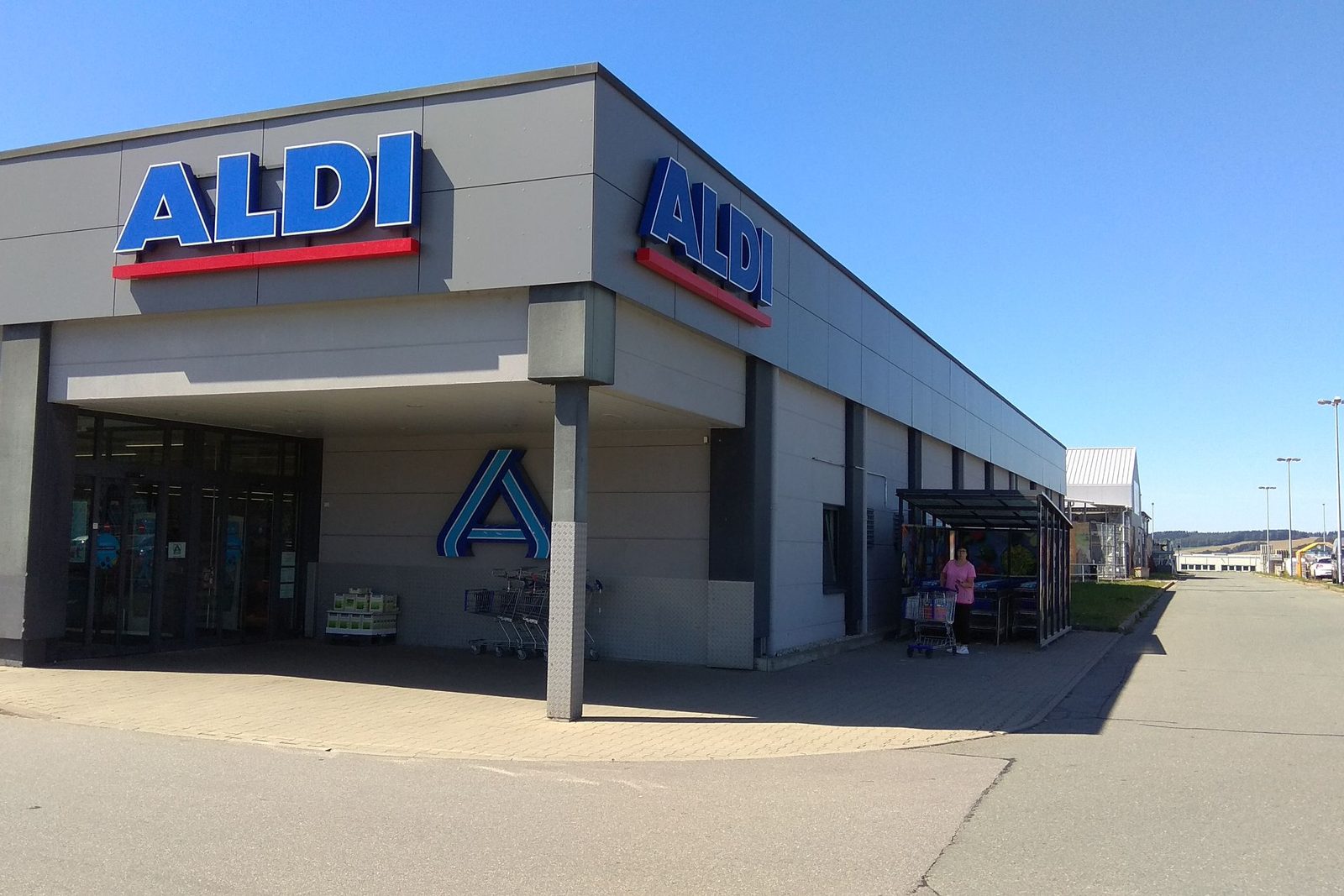 Ladenfront Aldi im Erzgebirgscenter