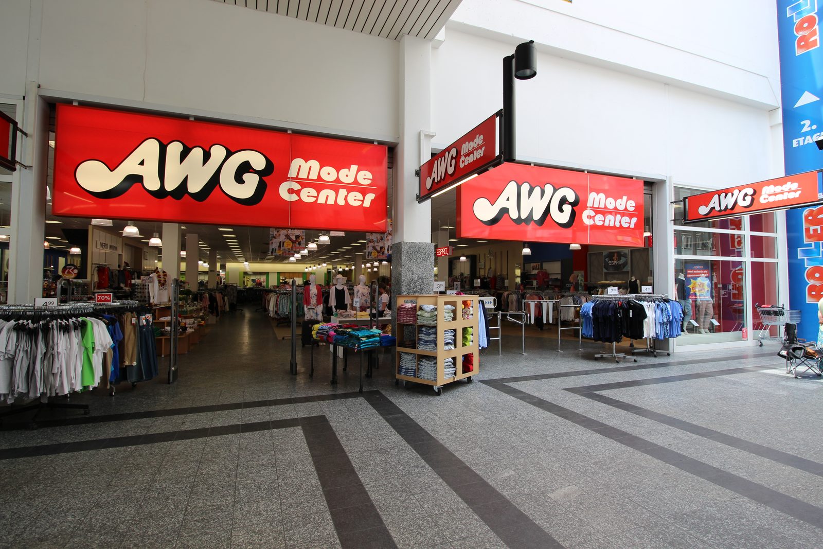 Ladenfront AWG Mode Center im Erzgebirgscenter