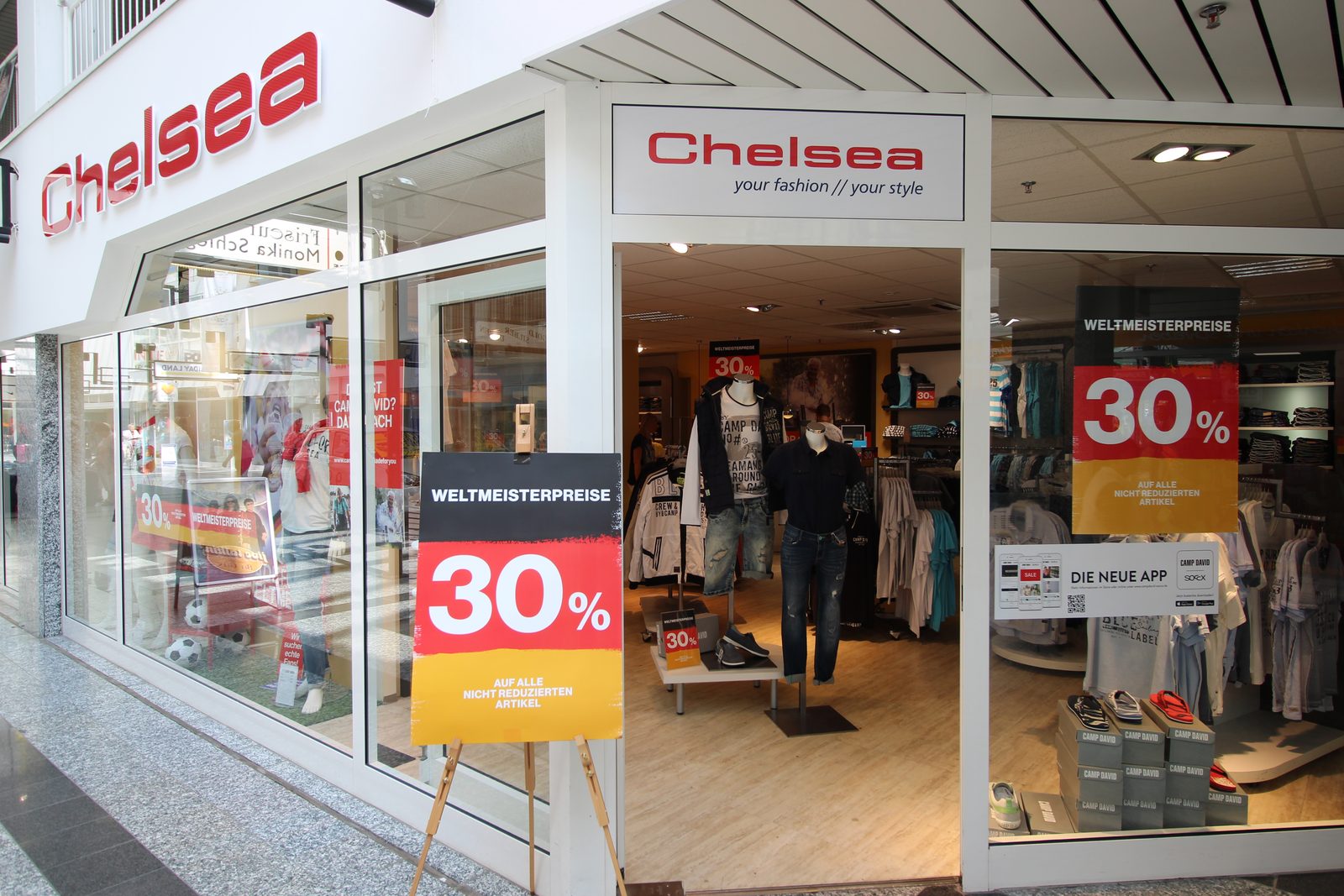 Ladenfront Chelsea im Erzgebirgscenter