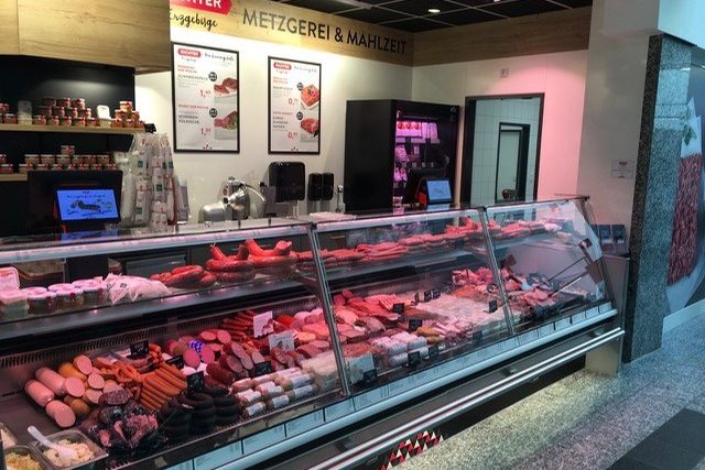 Ladenfront Fleischerei Richter im Erzgebirgscenter