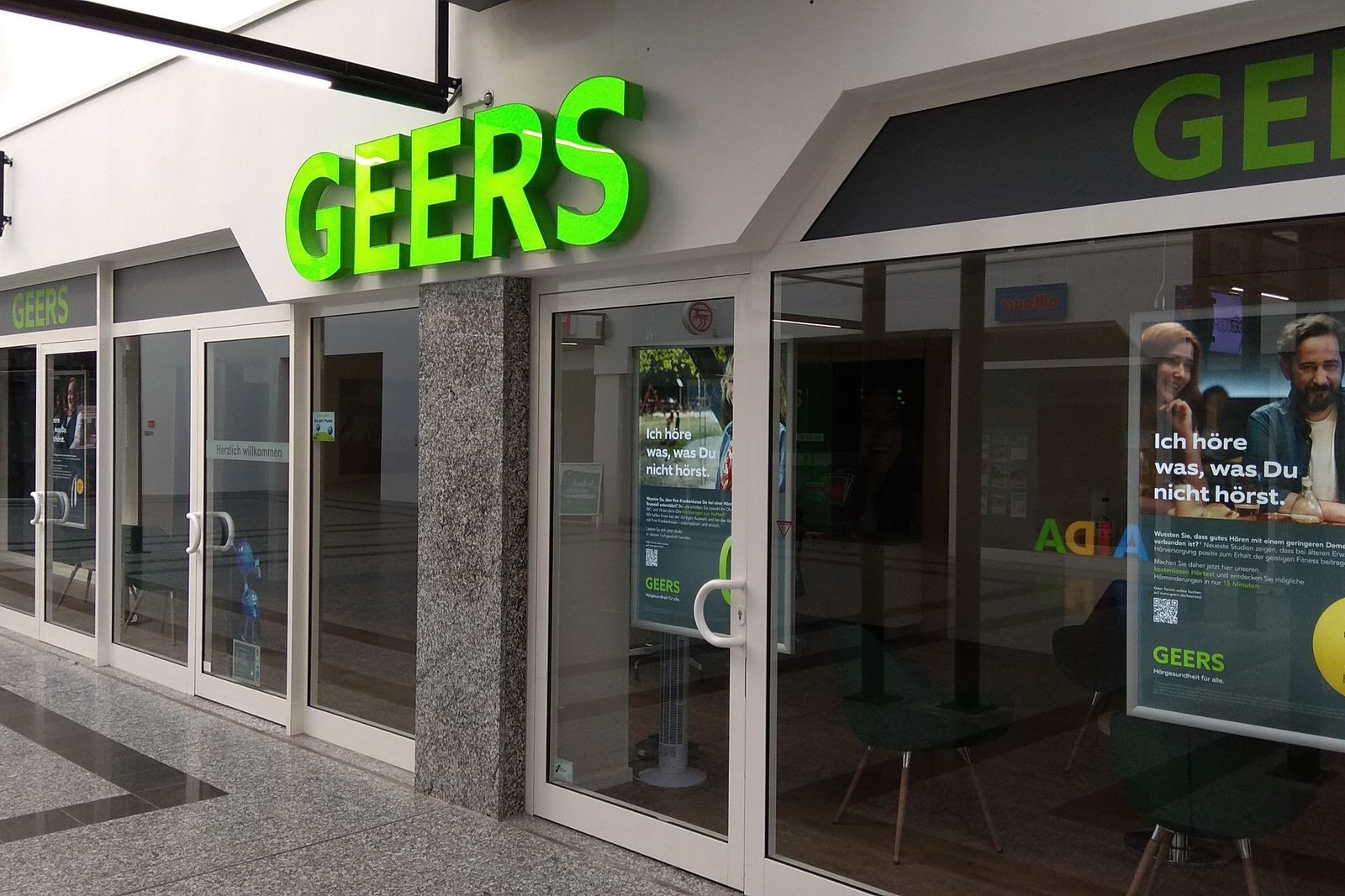 Ladenfront Geers im Erzgebirgscenter